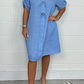 2024 New Plus Size Button Up Tunic Dress