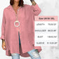 Women's Casual Solid Color Long Sleeve Button Down Shirt