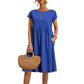 Solid Color Sleeveless Loose Cotton Pocket Dress