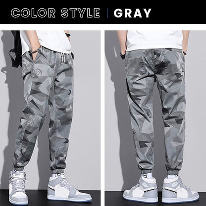 Loose on-trend camouflage harem cargo pants