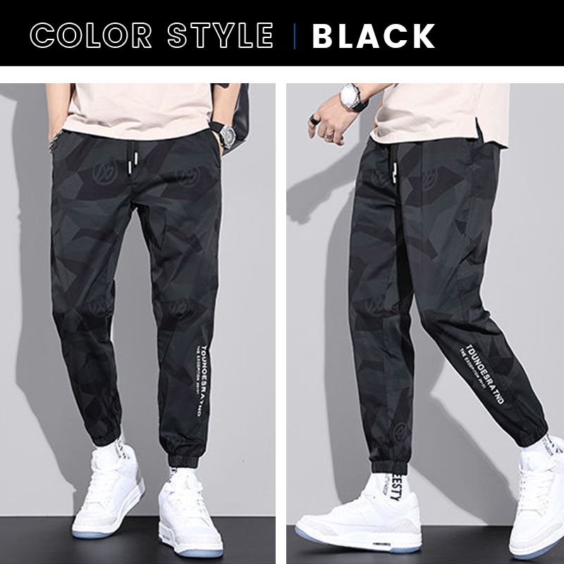 Loose on-trend camouflage harem cargo pants