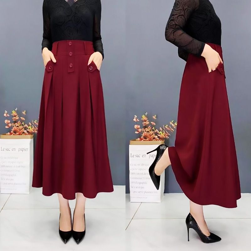 🎁[Gift for Women] Fall High-waist Draping Casual Pleated Skirt