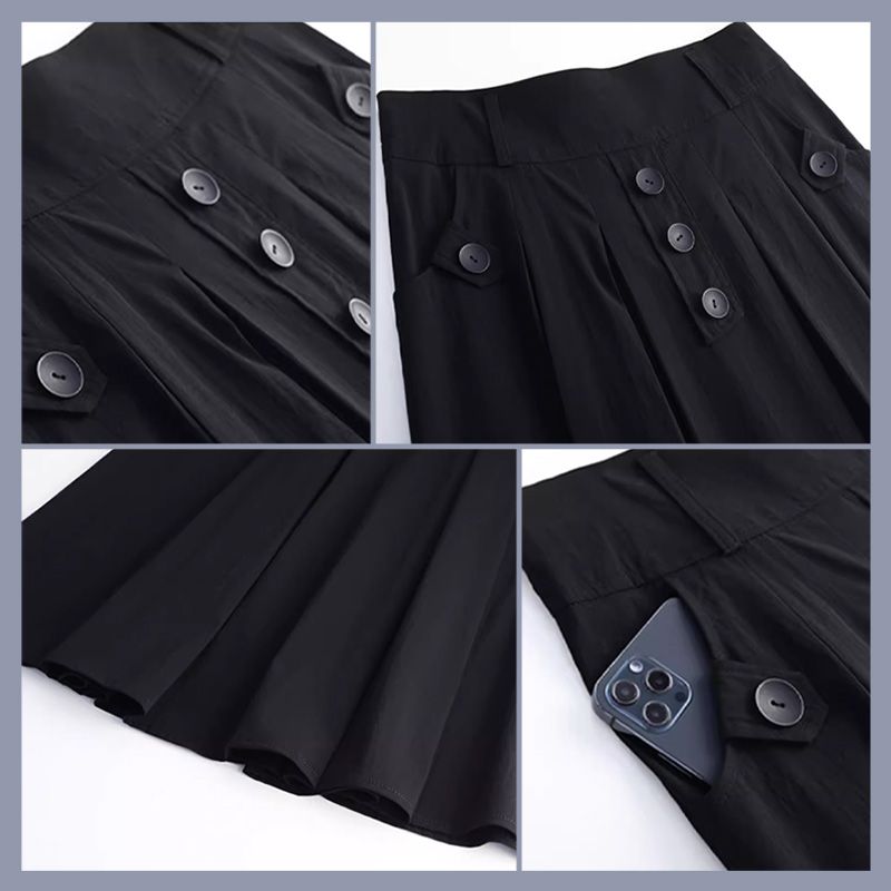 🎁[Gift for Women] Fall High-waist Draping Casual Pleated Skirt