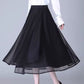 High-Waisted Tulle Midi Skirt