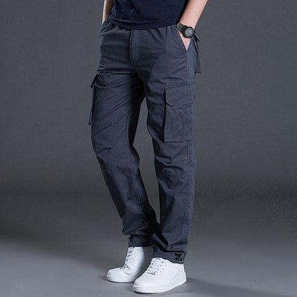 Loose Fit Men's Outdoor Cargo Pants with Large Pockets