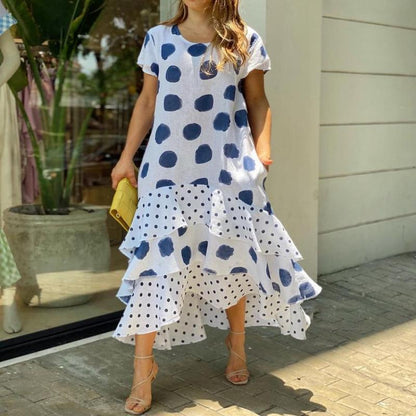 🔥Hot New 48%OFF🎉Polka Dot Printed Swing Long Dress