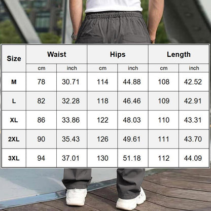 Men’s Loose Fit Casual Pants with Multiple Pockets