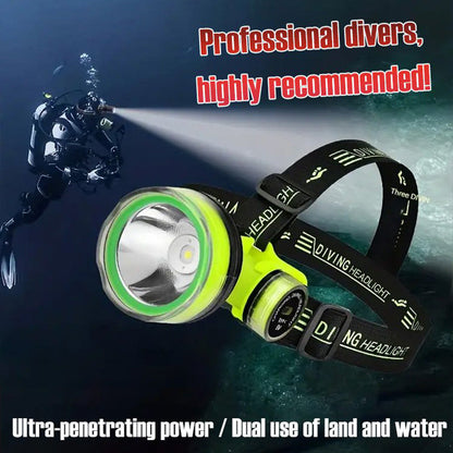 IPX8 Waterproof High Bright LED Diving Headlamp