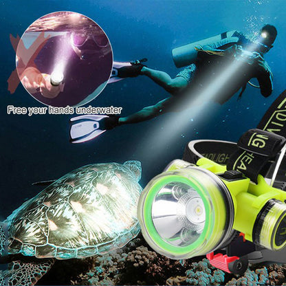 IPX8 Waterproof High Bright LED Diving Headlamp