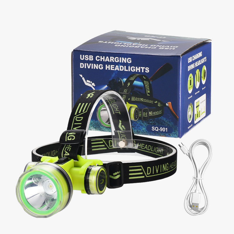 IPX8 Waterproof High Bright LED Diving Headlamp