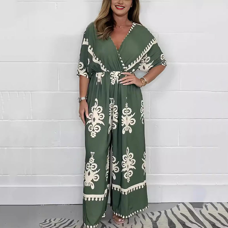 FREE SHIPPING 💃Women’s V-Neck Wide Leg Jumpsuit