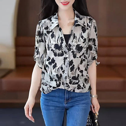 Women’s Breathable Casual Lapel Pullover Shirt