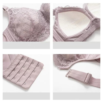 Breathable Wire-Free Full Coverage Lace Bra