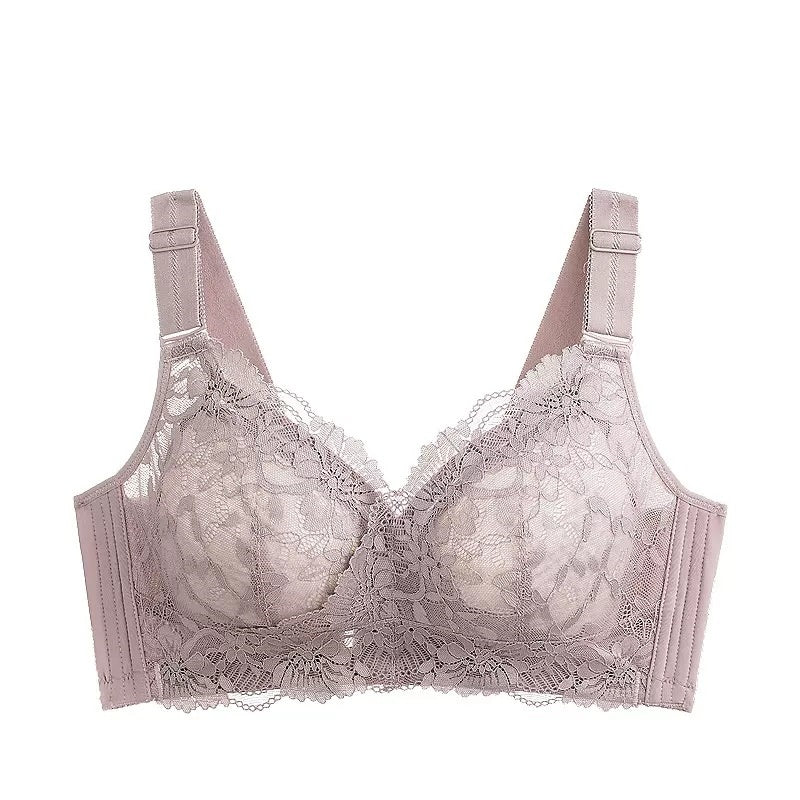 Breathable Wire-Free Full Coverage Lace Bra