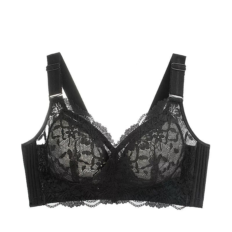 Breathable Wire-Free Full Coverage Lace Bra