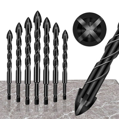 🎊4-edge Cross Drill Bit Set 7pcs