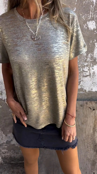 🔥LAST DAY 49% OFF🔥Gold Foil Short-sleeved T-shirt