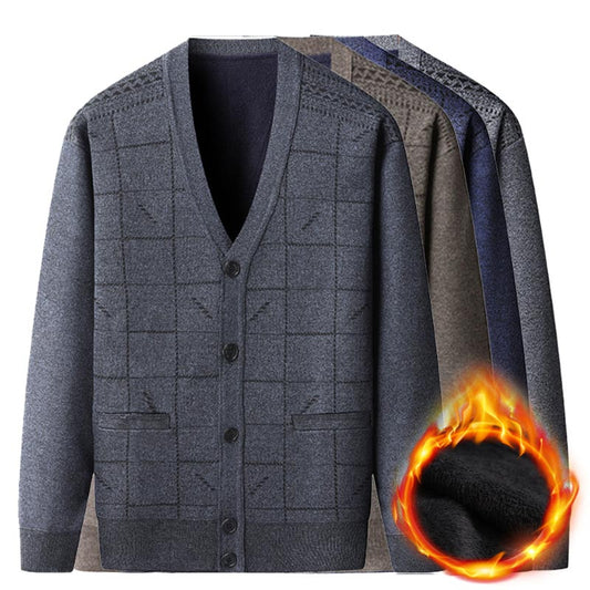 🎁Men's Casual Thermal Plush Cardigan -Nice Gift for Father!🎁