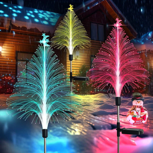 🎄【Christmas Gift】7 Color Changing Solar Christmas Trees Lights🎄