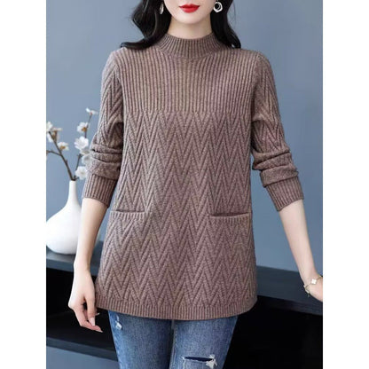 🎊Women's Mid-Length Half Turtleneck Sweater