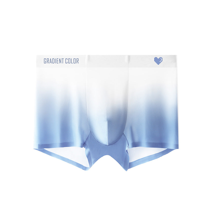 Men's Fashion Gradient Thin Ice Silk Medium Waisted Panties