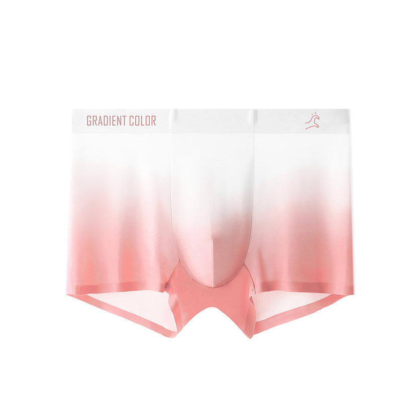 Men's Fashion Gradient Thin Ice Silk Medium Waisted Panties