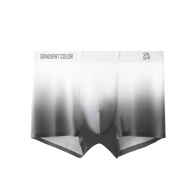 Men's Fashion Gradient Thin Ice Silk Medium Waisted Panties