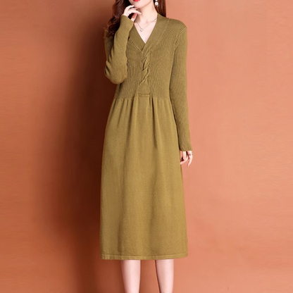 Long Sleeve Knitted Dress for Women