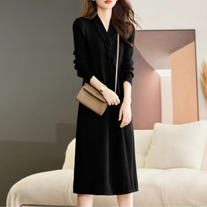 Long Sleeve Knitted Dress for Women