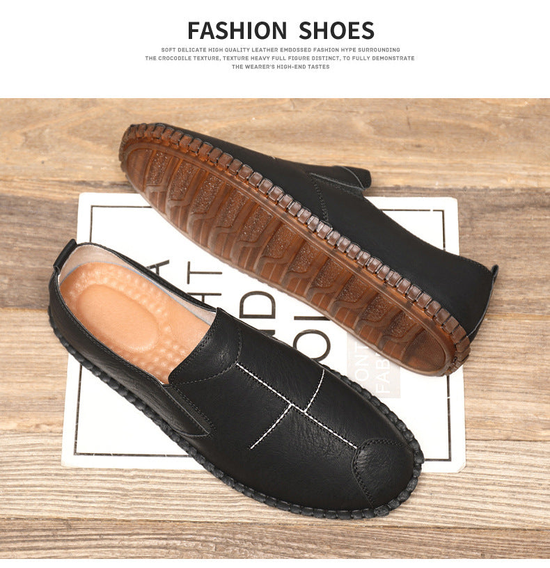 Men's PU Leather Loafers Comfortable Flat Shoes