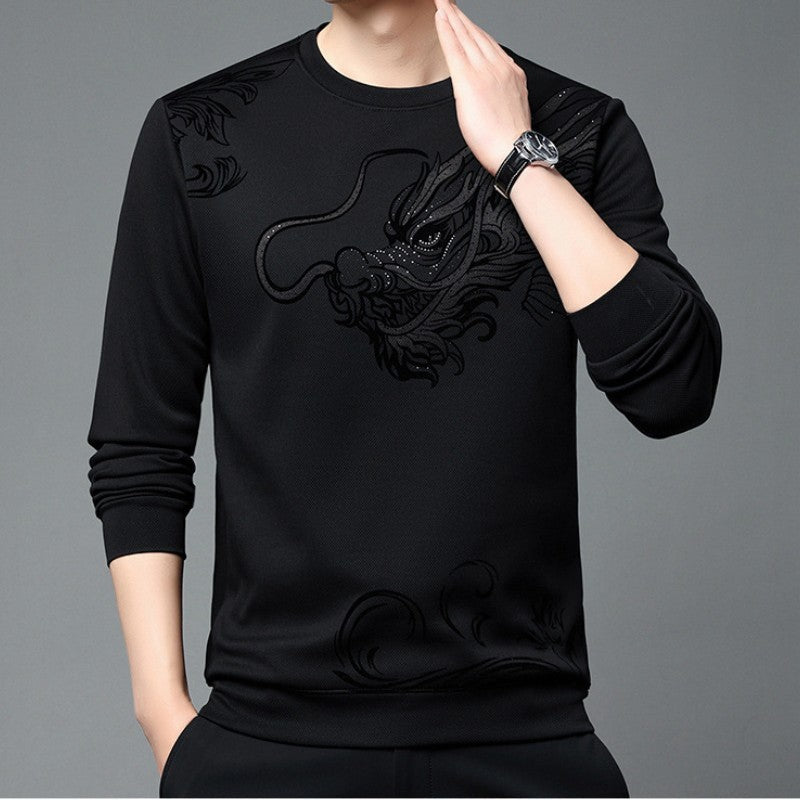 Men's Thickened Warm Round Neck Pullover Sweatshirt