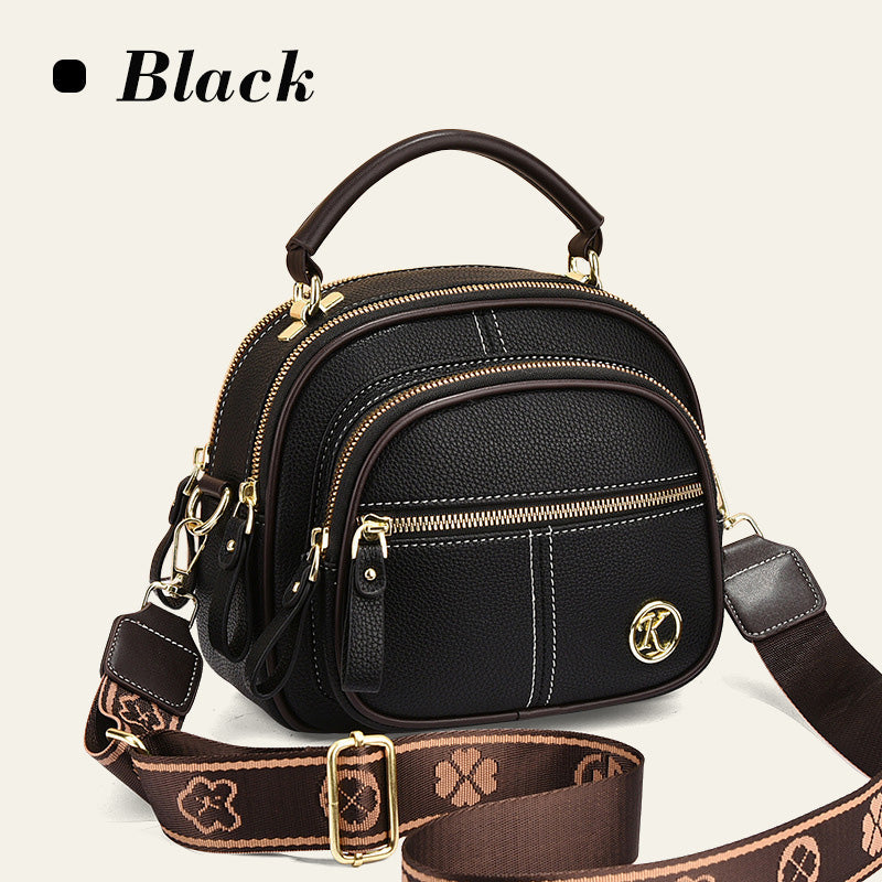 Hot sale 🔥 Classic Small Square Bag Multifunctional Compartment Adjustable Wide Shoulder Strap PU Leather Women's Bag