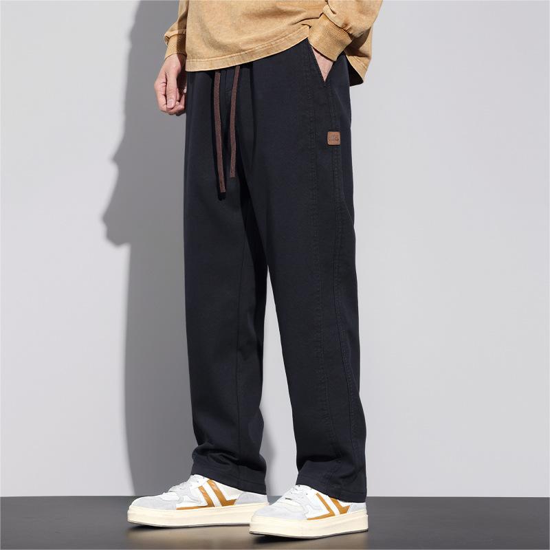 Men's Fashion Drawstring Loose Straight Leg Pants