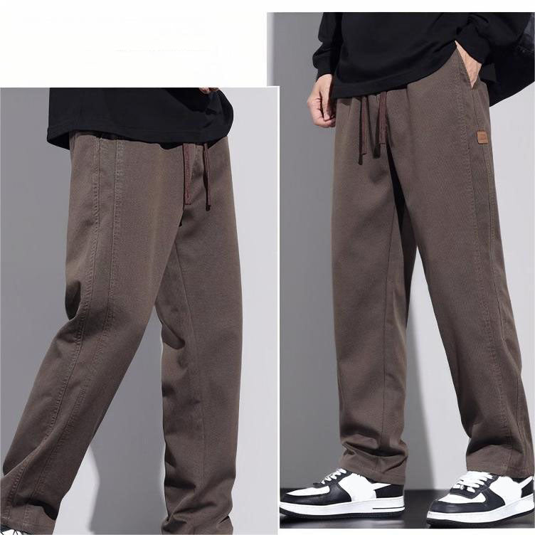 Men's Fashion Drawstring Loose Straight Leg Pants