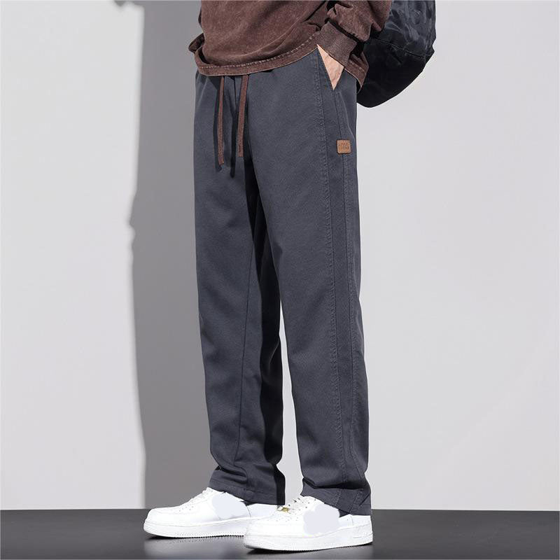 Men's Fashion Drawstring Loose Straight Leg Pants