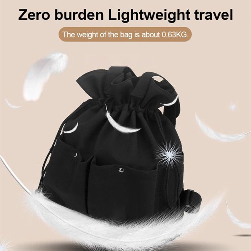 Drawstring Closure Lightweight Backpack for Single or Double Shoulder Use