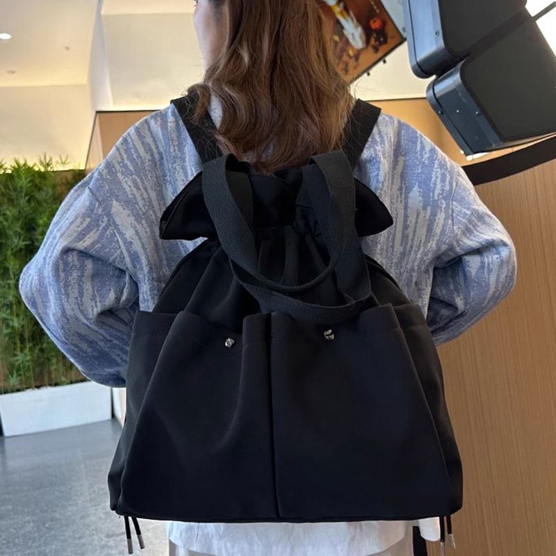 Drawstring Closure Lightweight Backpack for Single or Double Shoulder Use