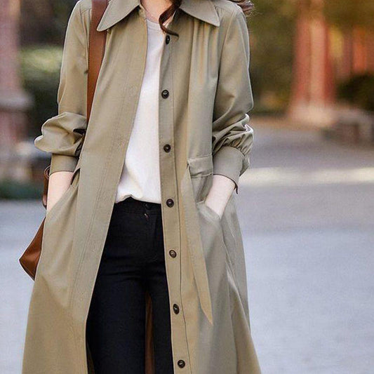 🧥Women's Spring and Fall Long Trench Coat